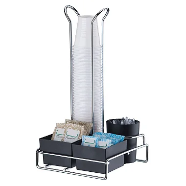 Porta Copos De 50/80ml Com Suporte Sachês e Colheres Café Wp Connect
