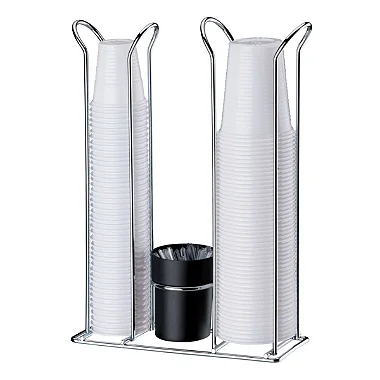Porta Copos de 50/80Ml e 200Ml Com Porta Colher Cromado Wp Connect
