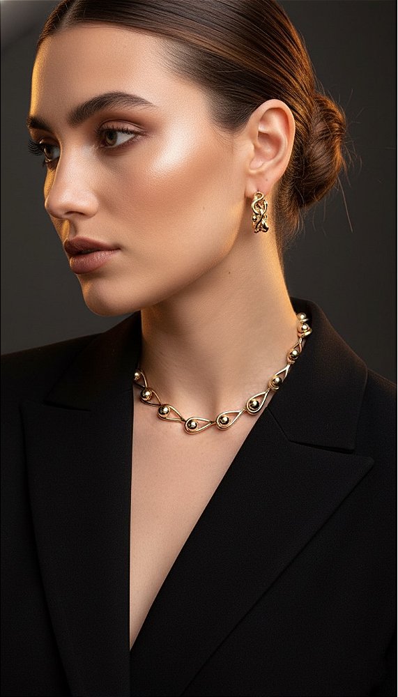 Conjunto Mini Esferas Dourado