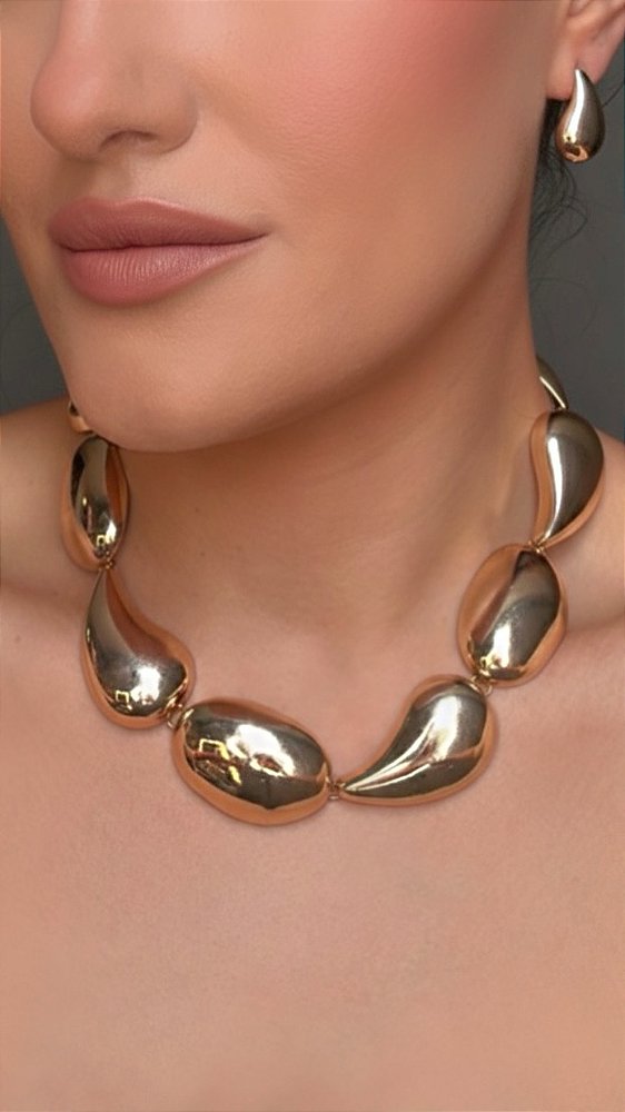 Conjunto Máxi Gota Dourado