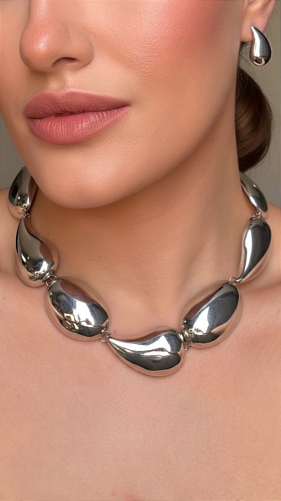 Conjunto Máxi Gota Prata