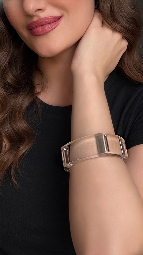 Bracelete Quadrado Acrílico