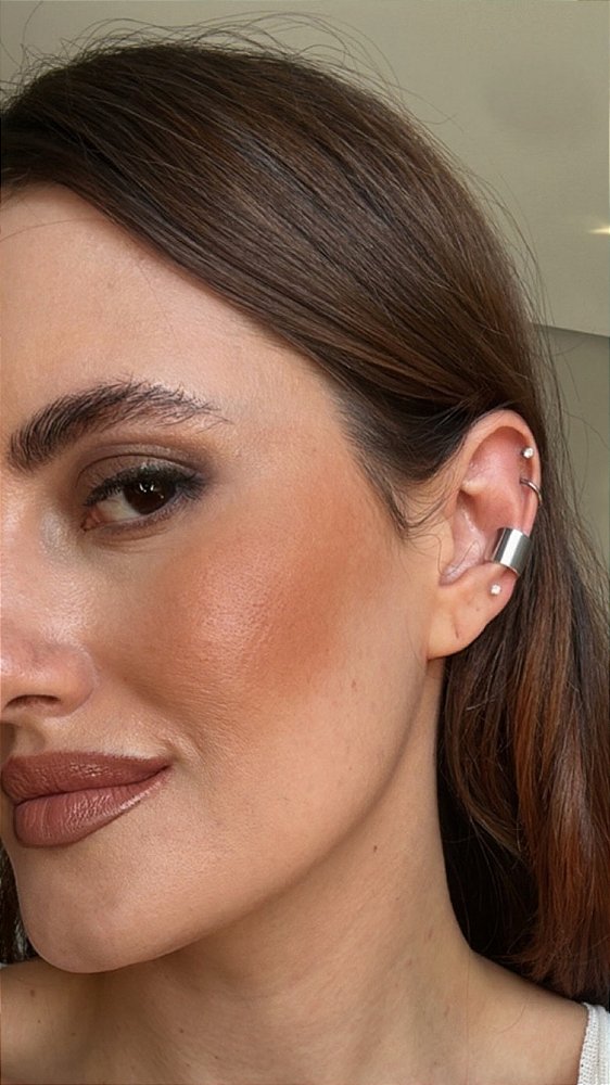 Brinco Ear Cuff Metal Prata