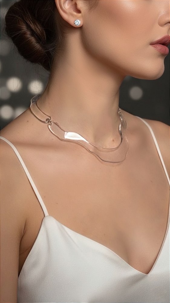 Colar Acrílico Orgânico