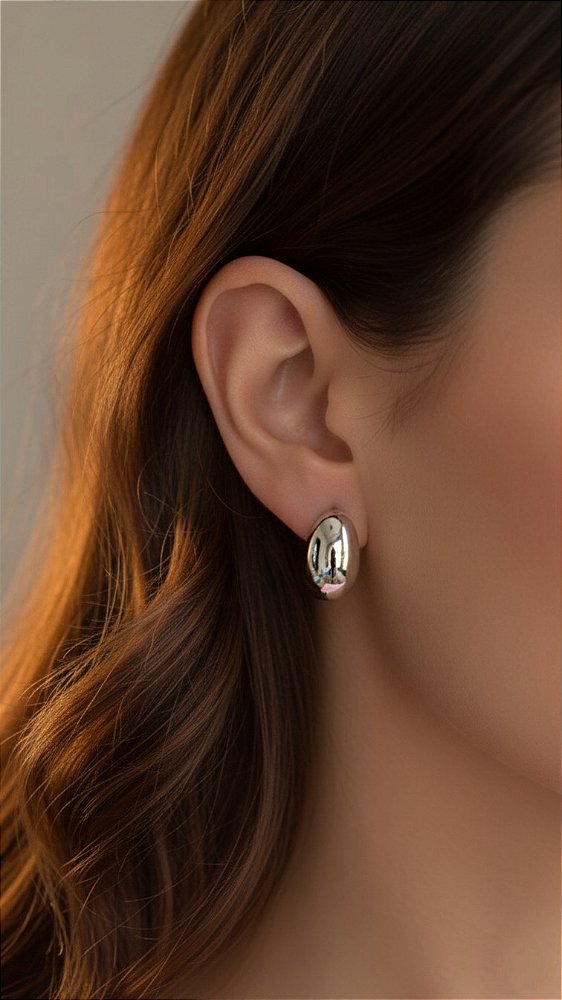 Brinco de Pressão Mini Gota Prata