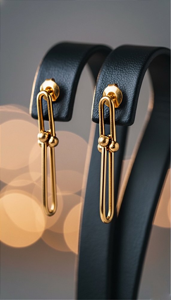 Brinco Insp Tiffany Mini Dourado Aço Inoxidável