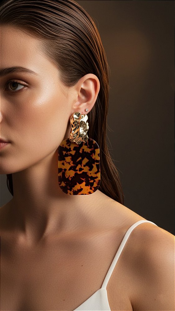 Brinco Máxi Animal Print