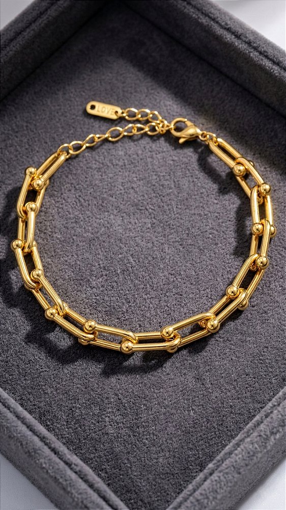 Pulseira Elos Insp Tiffany Aço Dourado