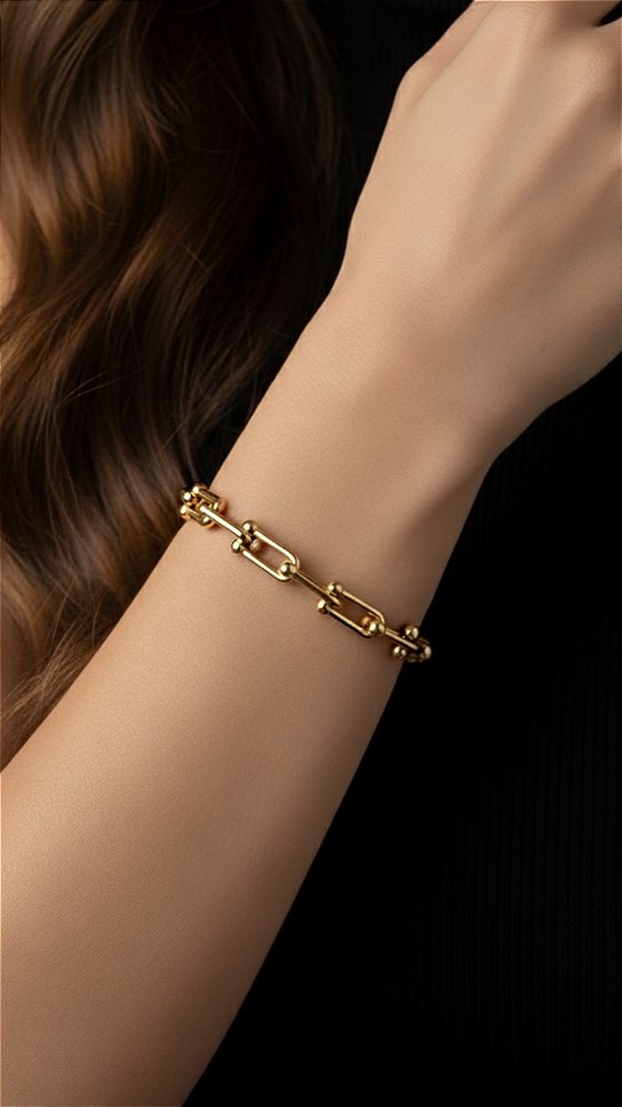 Pulseira Insp Tiffany Aço Dourado