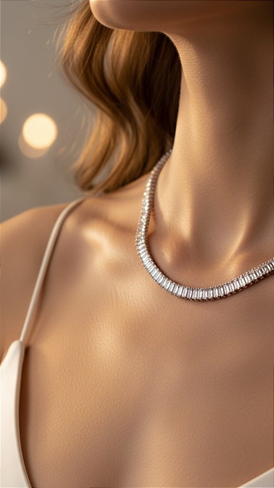 Colar Riviera 5mm Prata