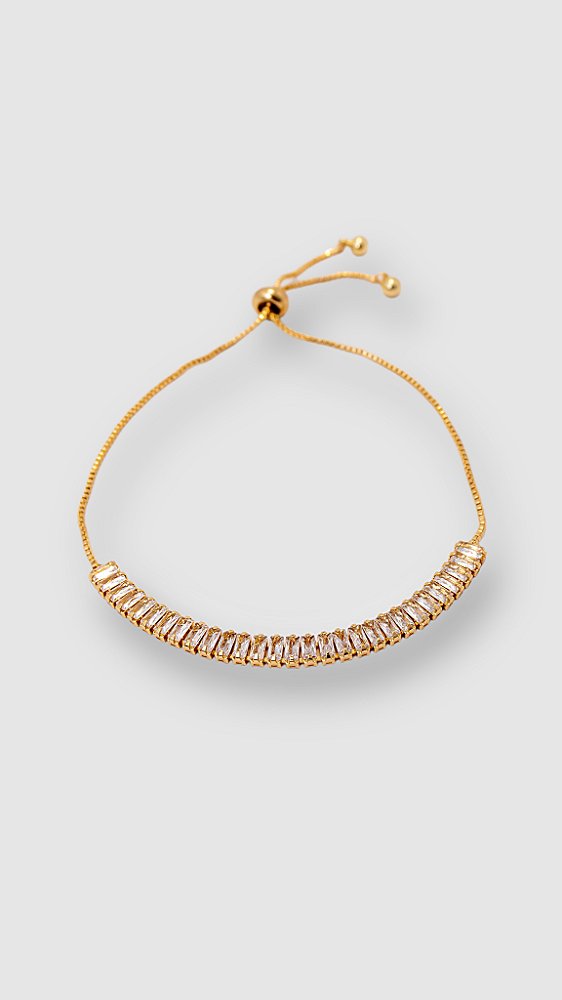 Pulseira Riviera Zircônia Dourada