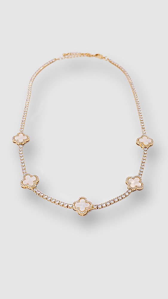 Colar Insp Van Cleef Alhambra Madrepérola Dourado