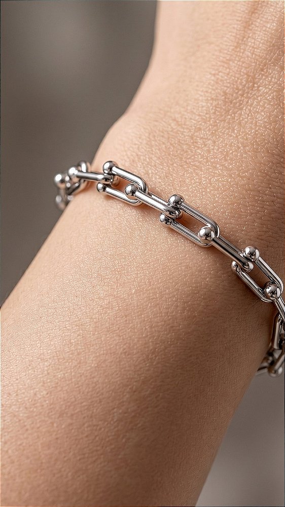 Pulseira Elos Insp TF Aço Prata