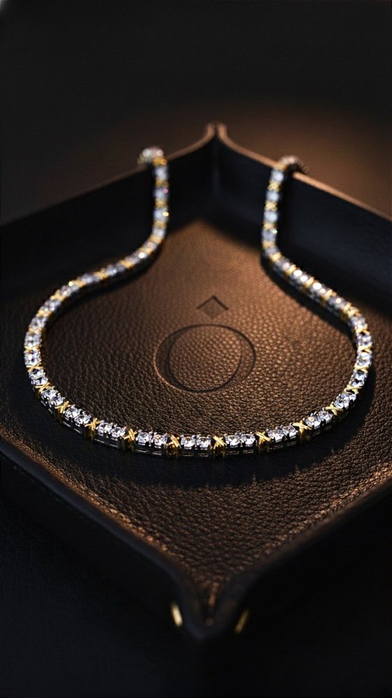 Colar Insp Tiffany X Duo Prata