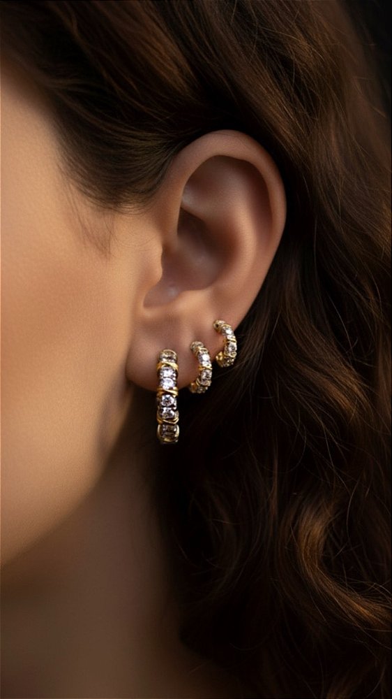 Brinco Trio Insp Tiffany X Duo Prata