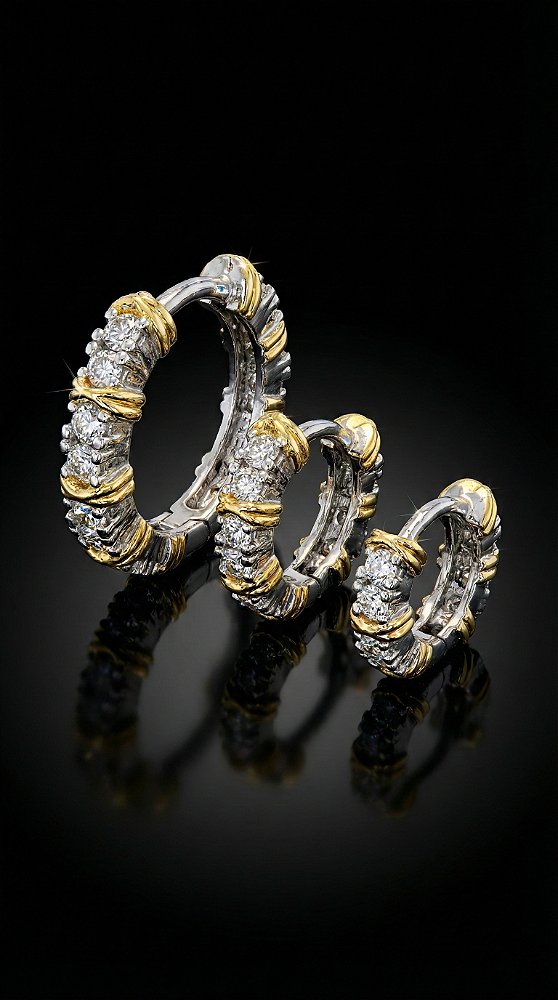 Brinco Trio Insp Tiffany X Duo Prata