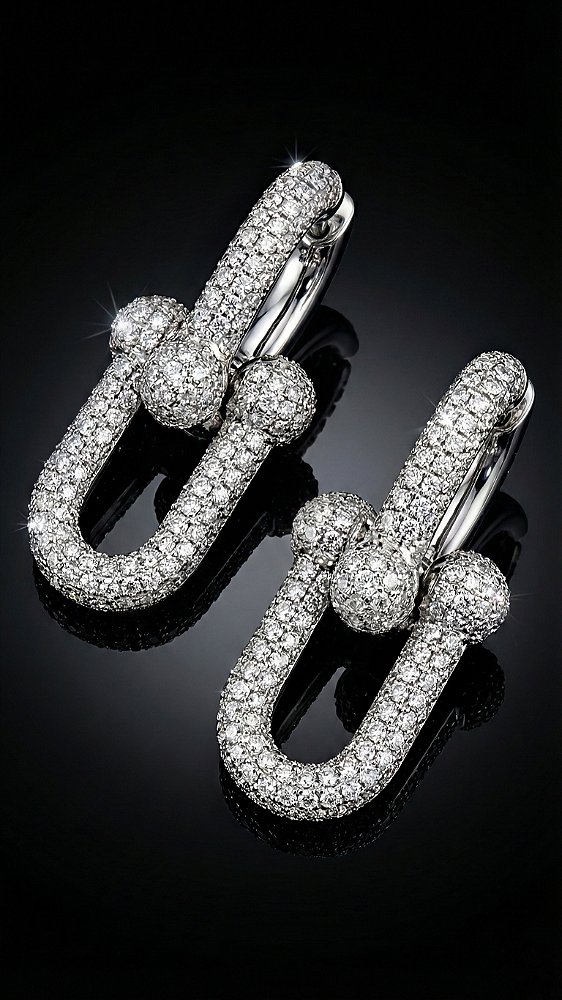 Brinco Elos Insp Tiffany Cravejado Prata