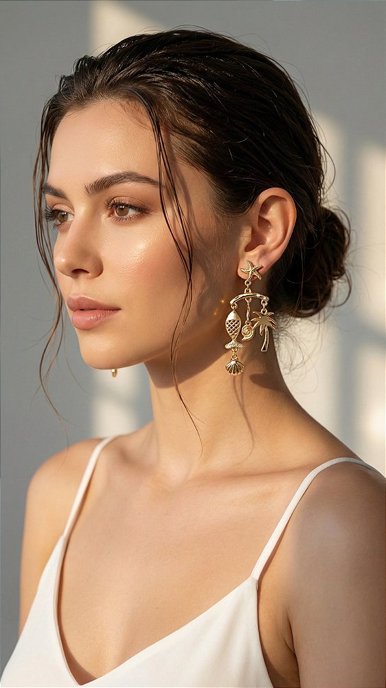 Brinco La Vie Elementos Praia Dourado