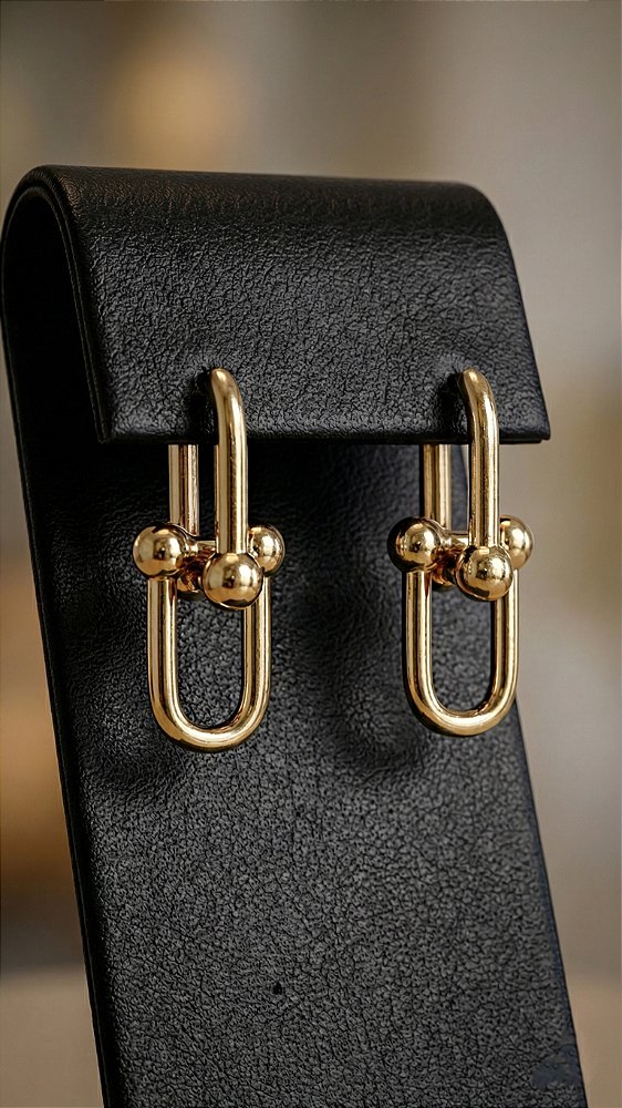 Brinco Elos Insp Tiffany 2 em 1 Médio Dourado
