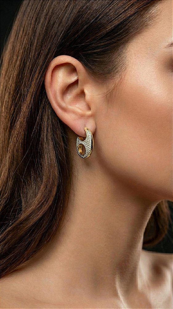 Brinco Insp Gucci Cravejado Zircônias