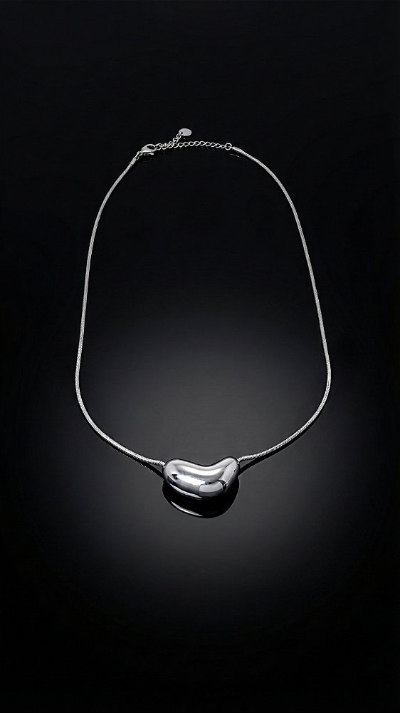 Colar Insp Tiffany Orgânico Aço Prata