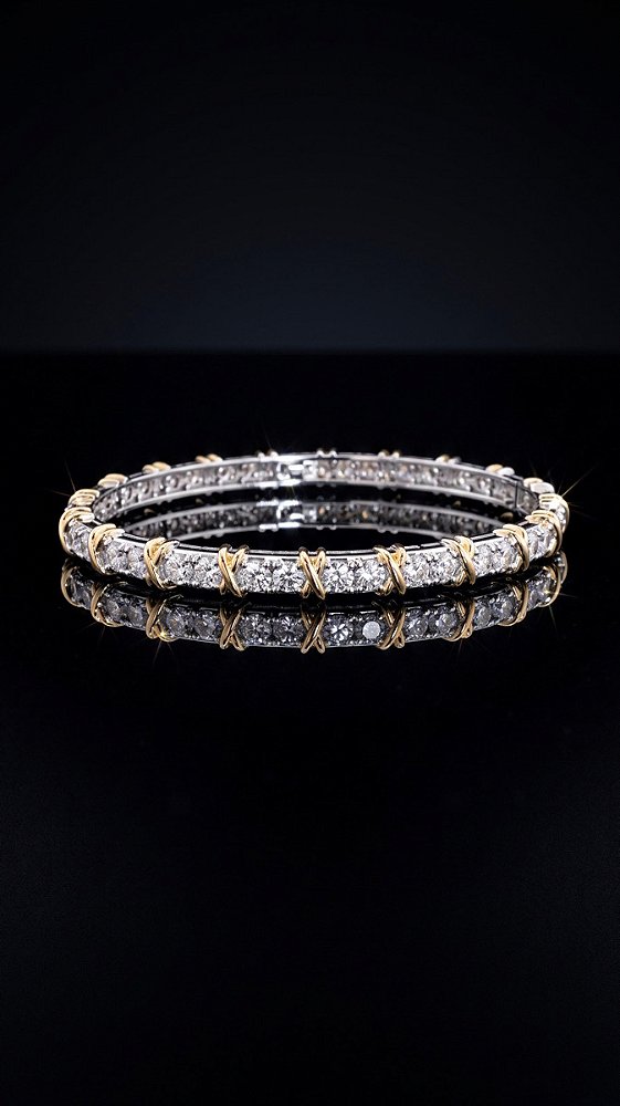 Bracelete Duo X Pedras Zircônias Prata
