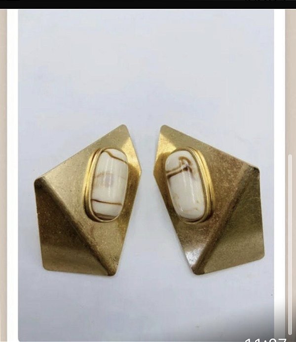 Brinco Escovado Resina Marmorizada