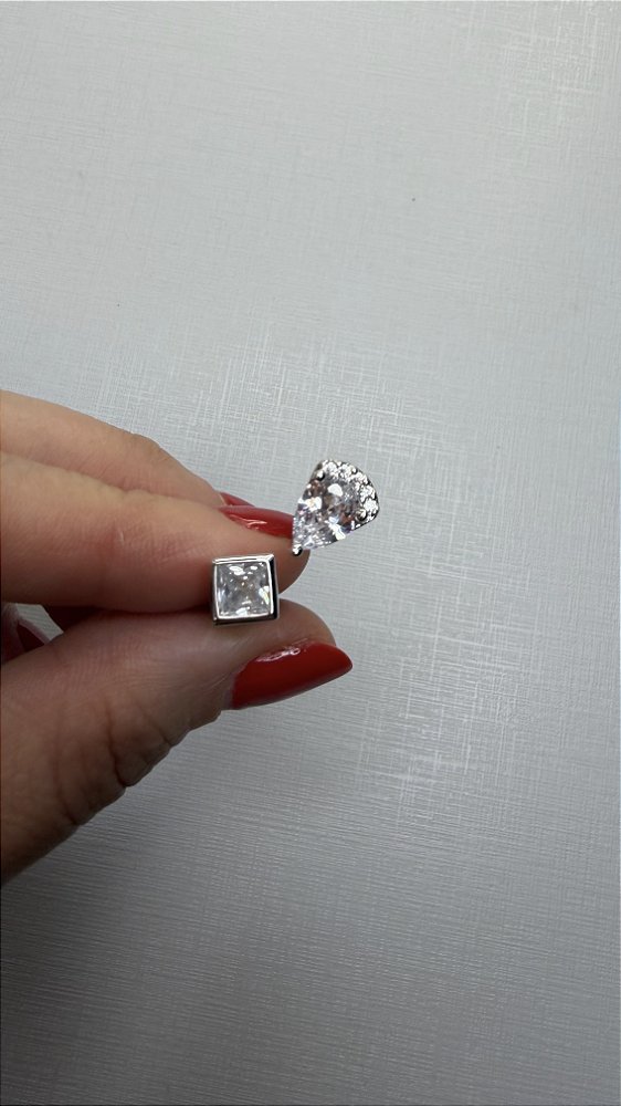 Anel Gota Duplo Zircônia