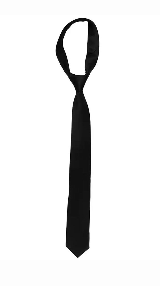 Gravata Slim Feminina Preta