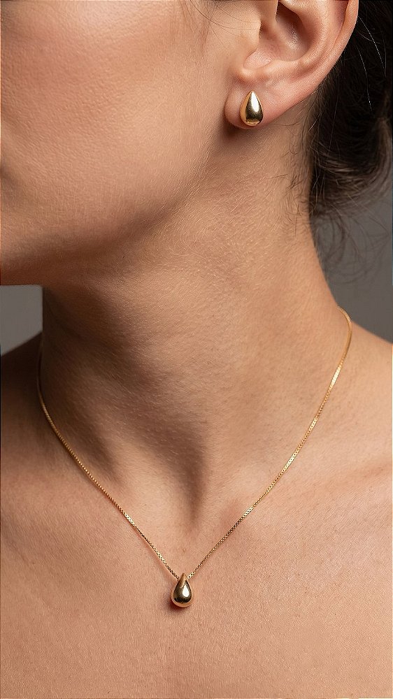 Conjunto Mini Gota Dourado