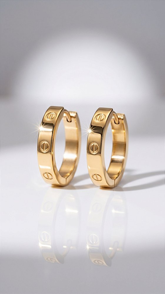 Brinco Argola CT Dourado Aço