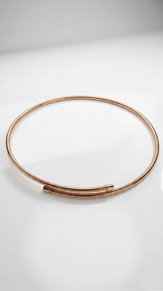 Colar Choker Espiral Dourado
