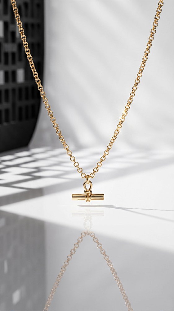 Colar Correntaria T Dourado Diabo Veste Prada 2