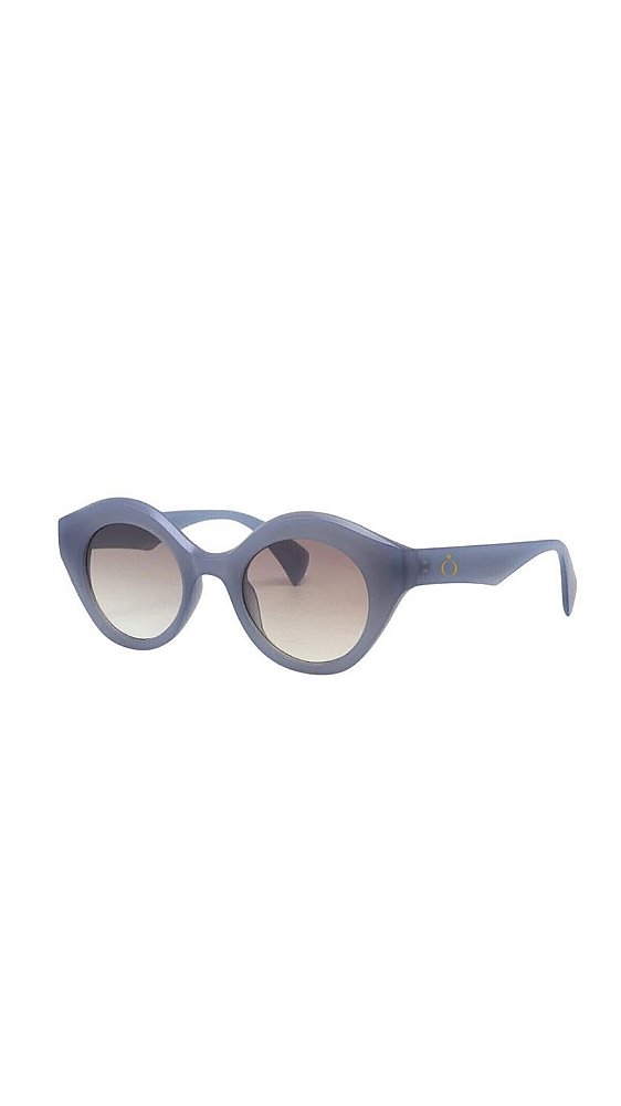 Óculos Redondo Vintage Cinza Lente Degradê