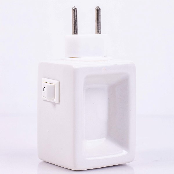 DIFUSOR DE TOMADA - AROMATIZADOR ELÉTRICO - BIVOLT - PORCELANA - PLUG GIRATÓRIO