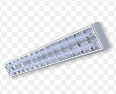 LUMINARIA SOBREPOR ALETADA 2X18W ALUMINIO RETANG LUMALUX