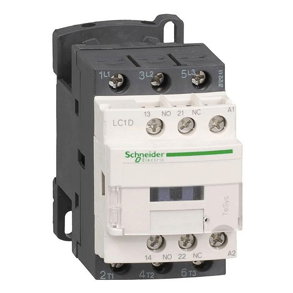 CONTATOR TRIPOLAR 12A 220VCA LC1D12M7 1NA+1NF SCHNEIDER