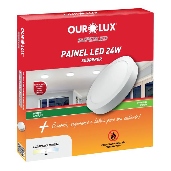 PLAFON LED SOBREPOR 24W BIV 4000K RED OUROLUX