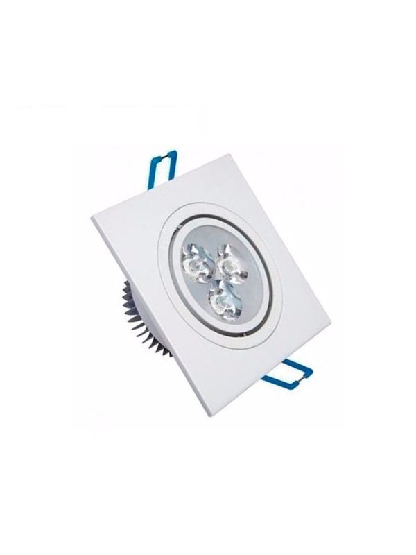 SPOT LED QUADRADO 3W 6500K BIVOLT BRANCO JSQ JNG