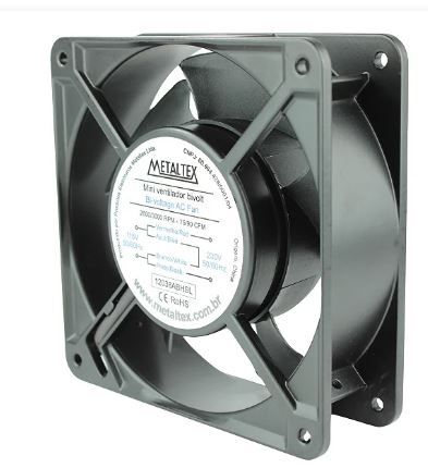 MINI VENTILADOR 120X120X38MM BIV 12038ABHSL METALTEX
