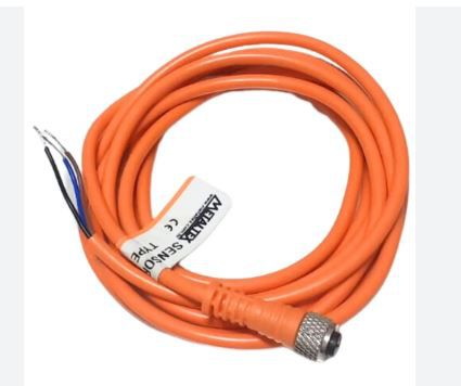 CABO COM CONECTOR PARA SENSOR M12 RETO 2 MTS 4 PINOS K12-R-2M METALTEX