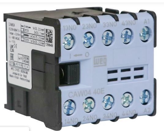 MINI CONTATOR AUXILIAR 6A 4NA 220VCA CAW04-40-00V25 WEG
