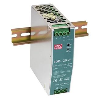 FONTE CHAVEADA 120W - ALIM 90-264VCA - SAÍDA 24VCC-5A (EDR-120-24) METALTEX