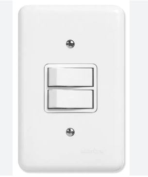 CONJUNTO 2 INTERRUPTOR SIMPLES C/PL 4X2 1121 BARI ALUMBRA