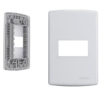 PLACA 1 POSTO HORIZONTAL 4X2 COM SUPORTE SIENA