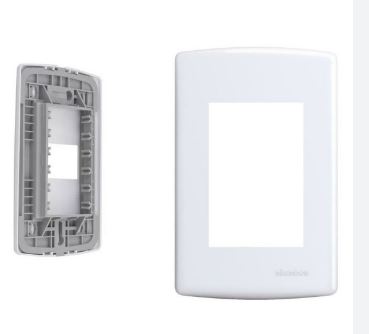 PLACA 3 POSTOS 4X2 COM SUPORTE SIENA