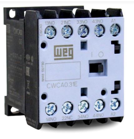 MINI CONTATOR AUXILIAR 10A 24VCC CWCA0-31-00C03 3NA+1NF WEG