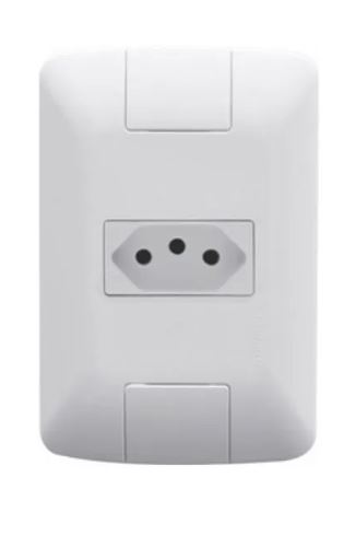 CONJUNTO 1 TOMADA 10A/250V 2P+T BRANCO ARIA TRAMONTINA