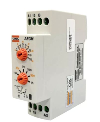 TEMPORIZADOR ELETRONICO AEGM-UMM-P 94A242VCA/24VCA-CC COEL