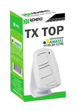CONTROLE DE PORTÃO IPEC TRANSMISSOR TX TOP 433-92 SAW-BRANCO